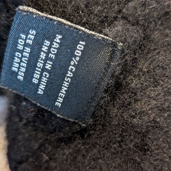 525 America Cashmere Black Open Front Cardigan - Picture 8 of 8